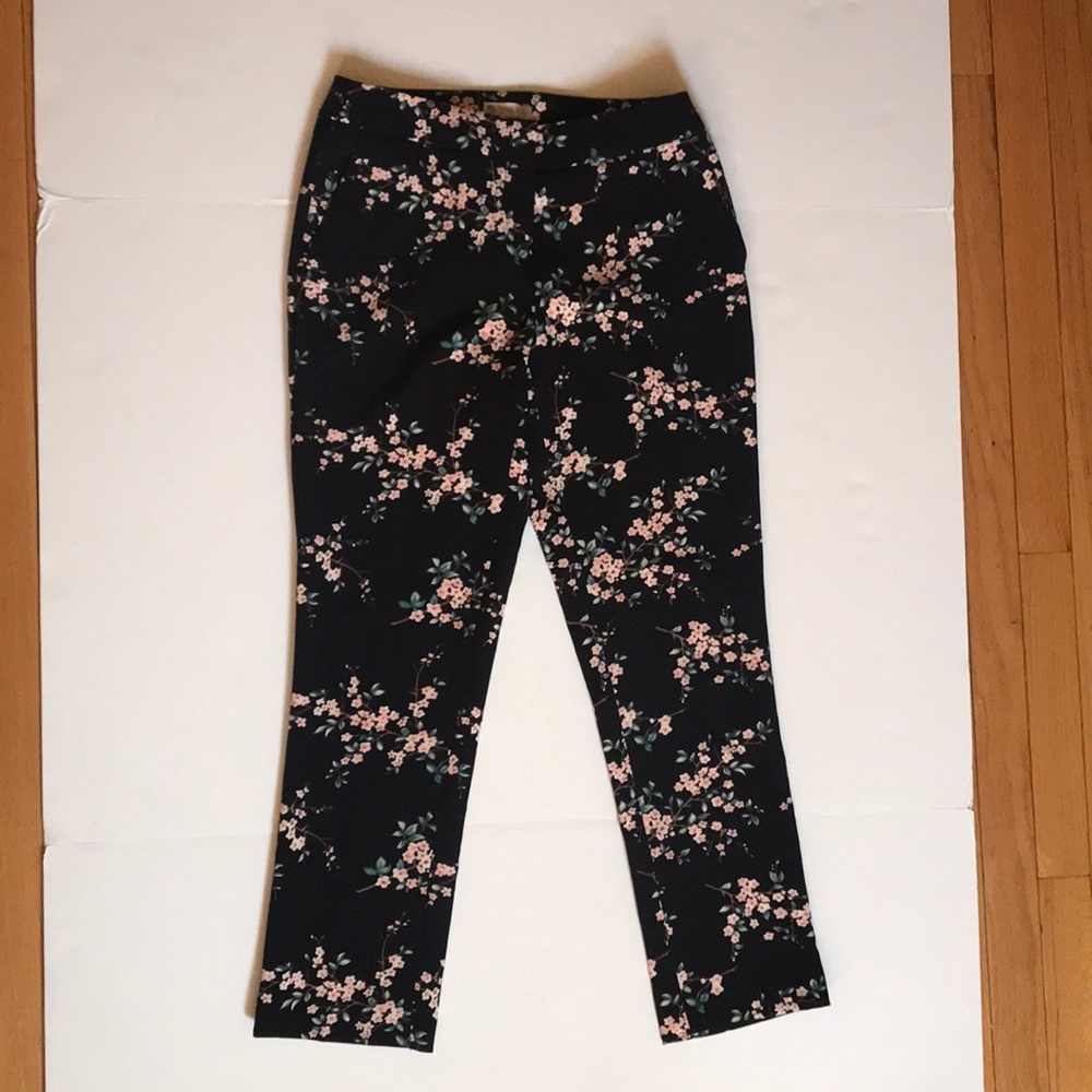 Black floral pants